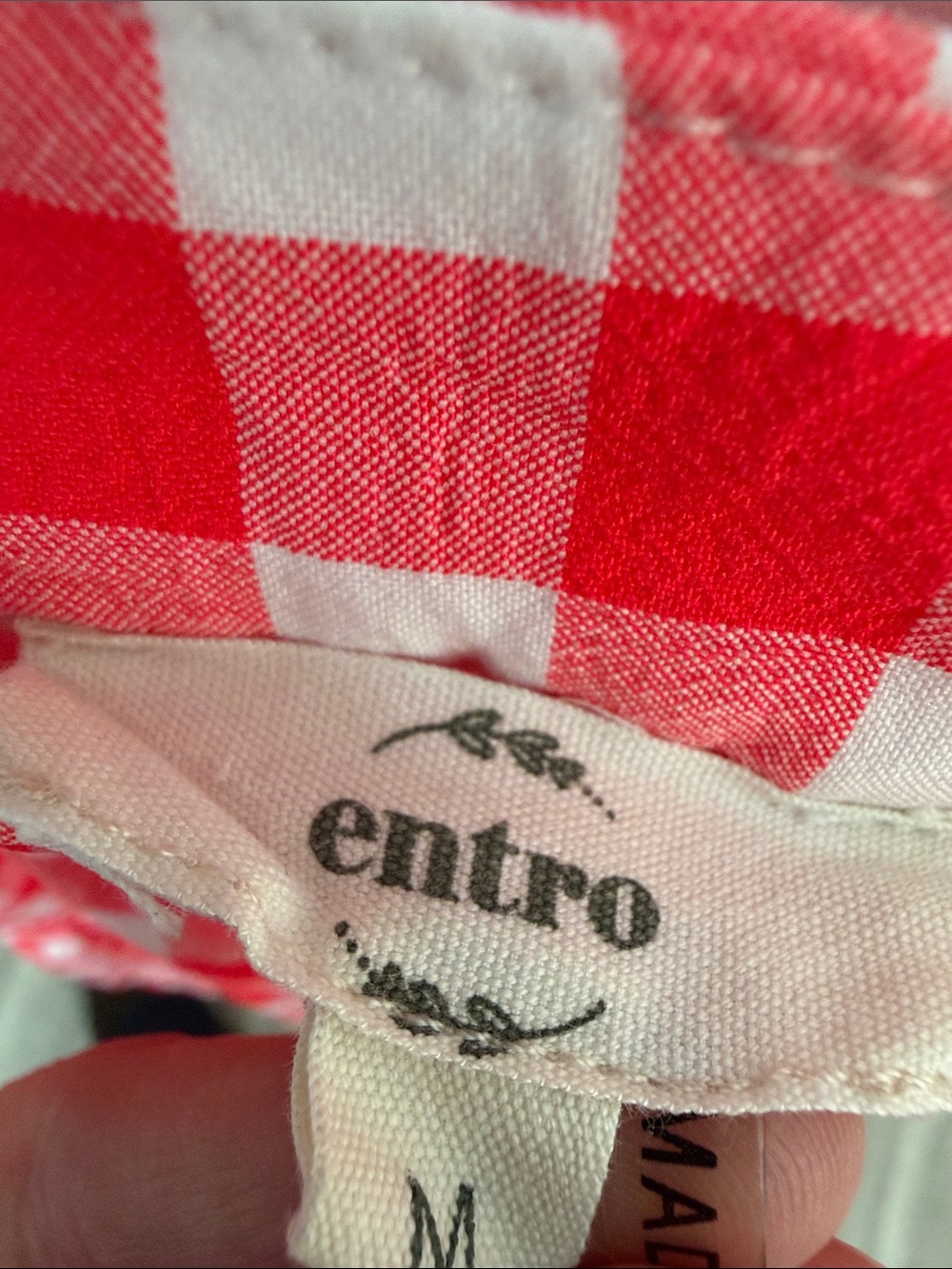 Red & White Gingham Blouse - Picture 3 of 3